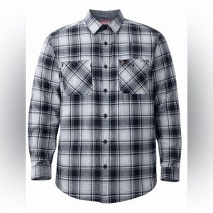 Coleman Button Up Flannel Long Sleeve Shirt XL Excellent Condition Black White